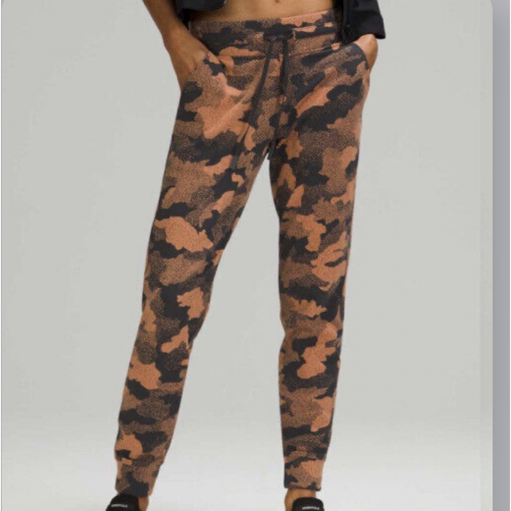 Lululemon Ready To Rulu Jogger Orange Grey Camo Size 4